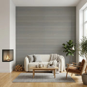 Living Room - Taupe 'Silk Road' wallpaper by York Wallcoverings creates a serene and sophisticated atmosphere in this modern living space.