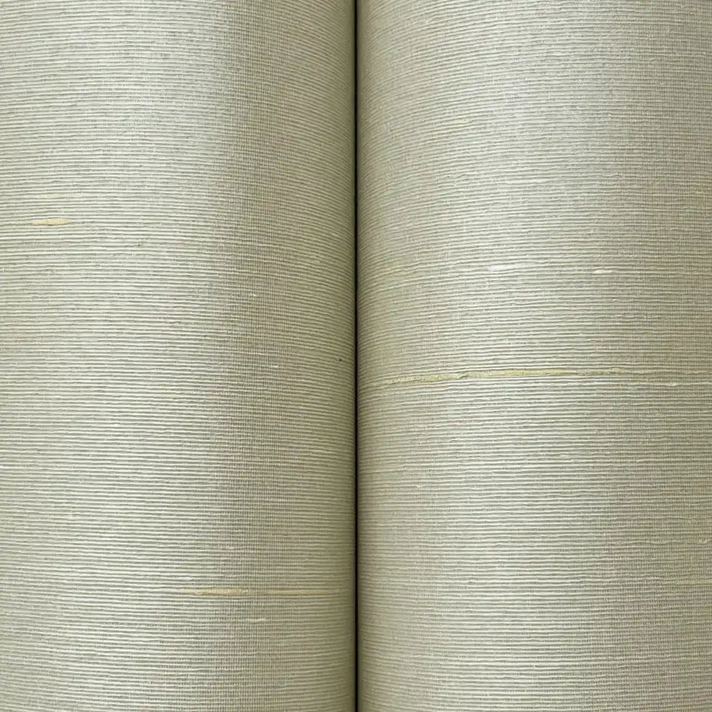 Detailed Sage Green "Silk Road" wallpaper texture by York Wallcoverings, showcasing its unique woven pattern.
