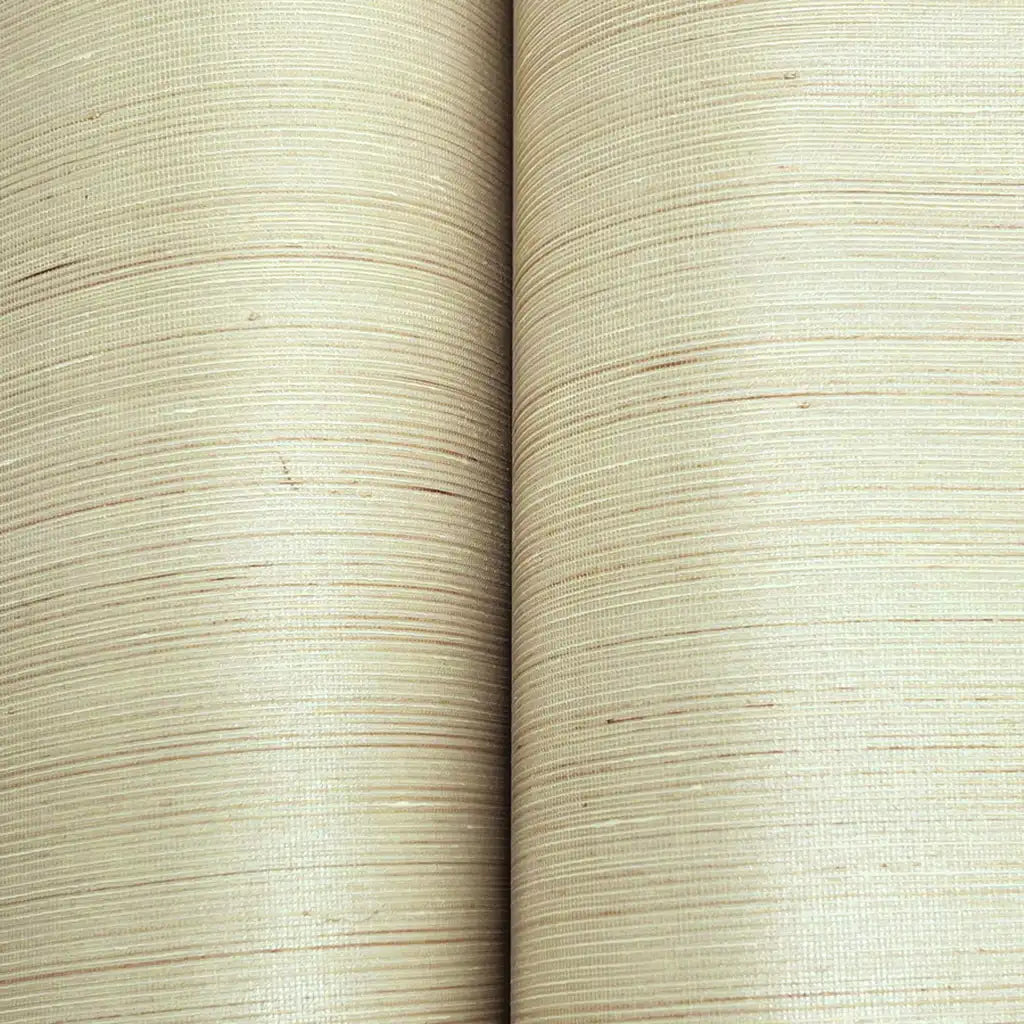 Close-up texture detail of Smooth Abaca wallpaper in Natural Beige, showcasing its fine weave by York Wallcoverings.