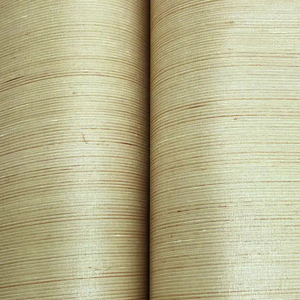 Light beige Smooth Abaca wallpaper by York Wallcoverings, showcasing its elegant, finely woven natural fiber texture detail.