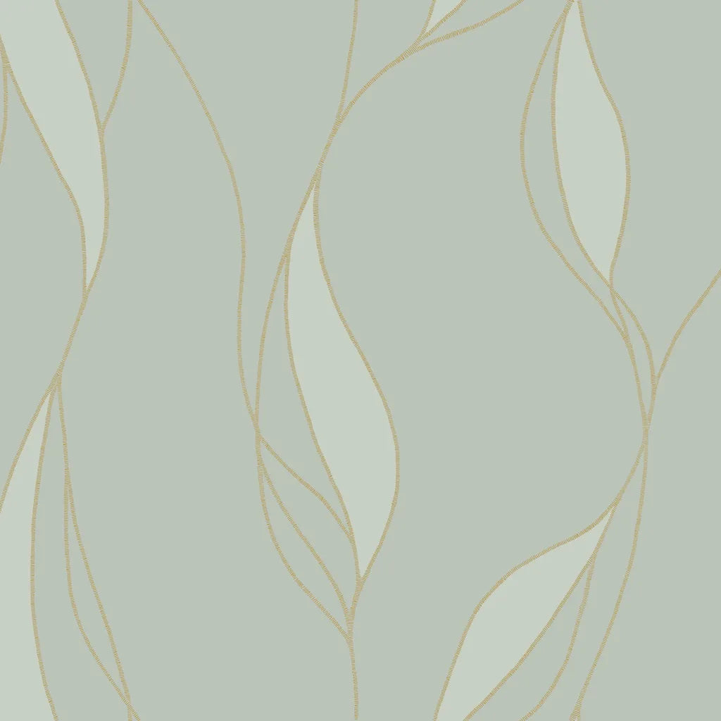 Pale Celadon Society Hill wallpaper swatch by York Wallcoverings, SKU VR1547, showcasing the elegant pattern.