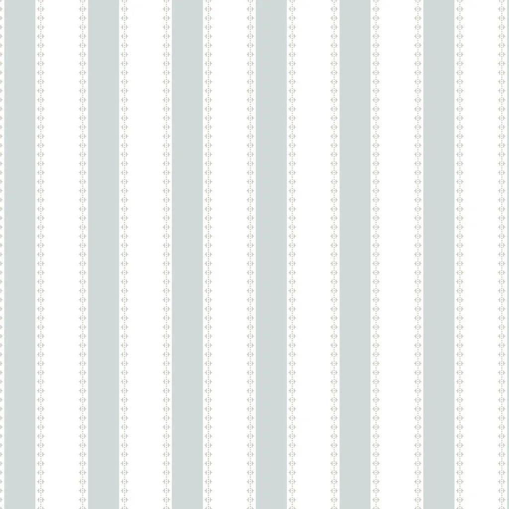York Wallcoverings Tilford wallpaper pattern swatch in Blue and White.