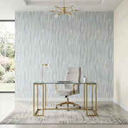Home Office - Featuring Tribeca wallpaper in Blue, White, Beige by York Wallcoverings.