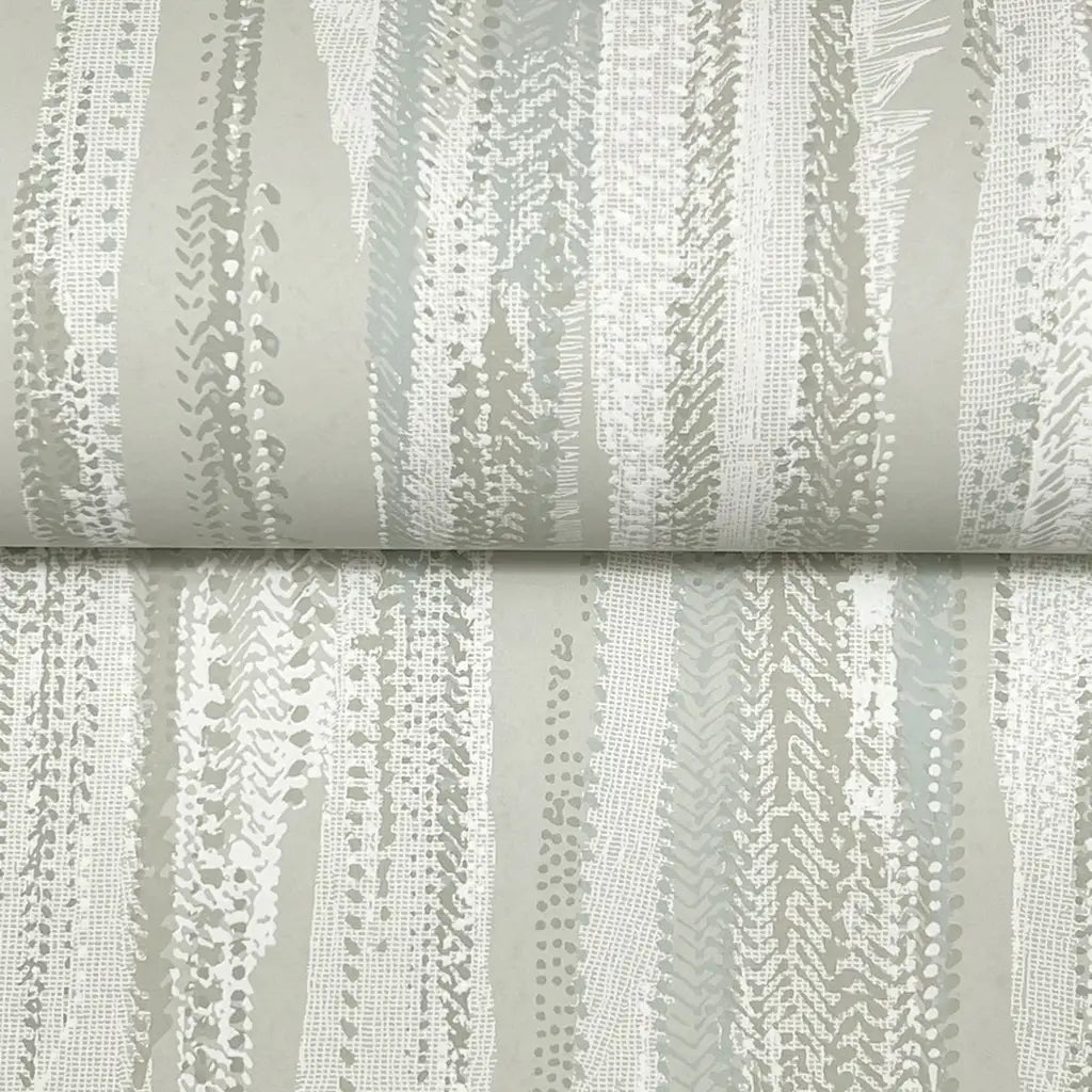 Close-up texture detail of York Wallcoverings' Tribeca wallpaper in Light Grey Blue, highlighting its subtle pattern.