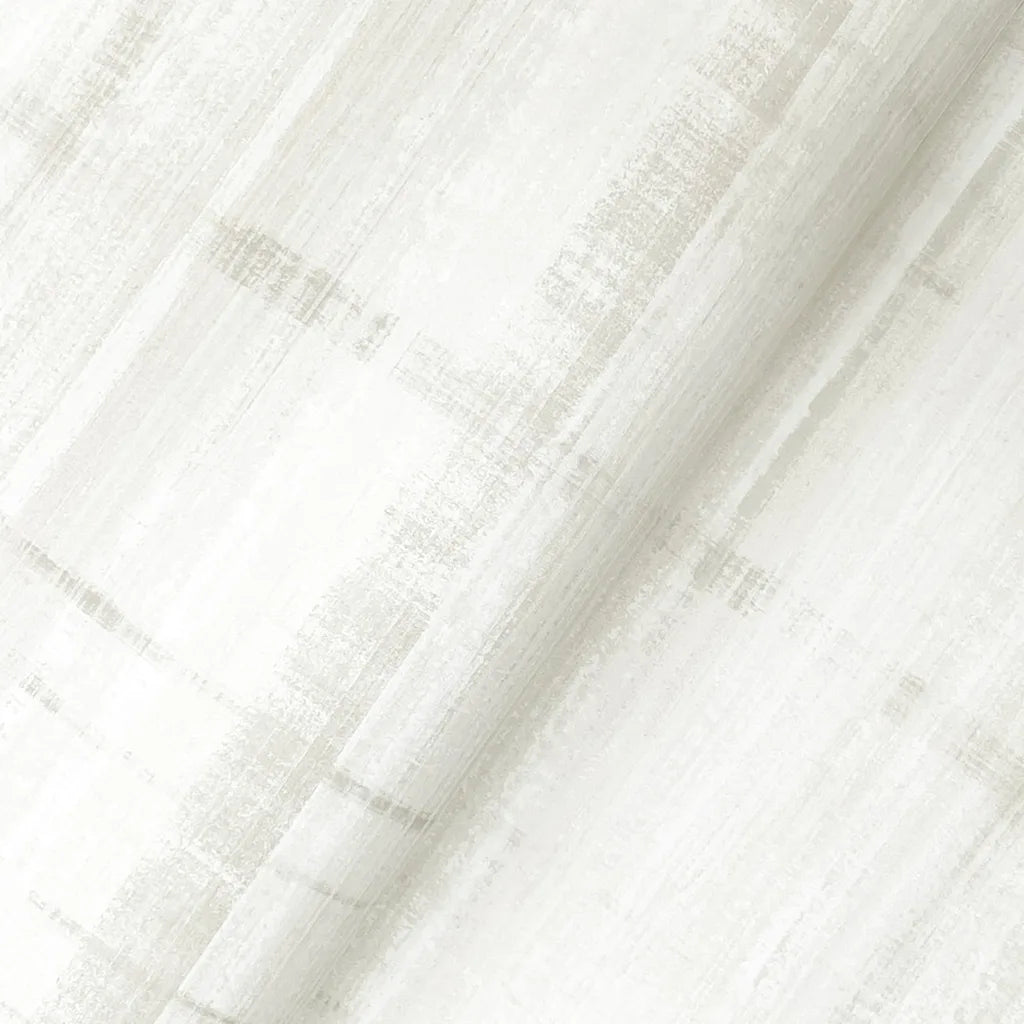 Detailed close-up of "Vanishing Point" wallpaper by York Wallcoverings, showcasing its Cream and White textured design.