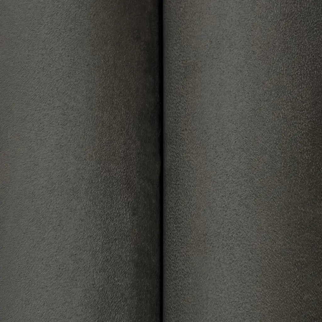 Close-up texture detail of York Wallcoverings' Vegan Suede wallpaper in sophisticated Dark Taupe.