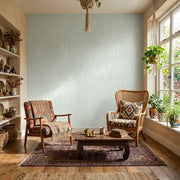 Living Room - Features 'Willow Song' wallpaper in Mint, Cream by York Wallcoverings, a beautiful and calming design.