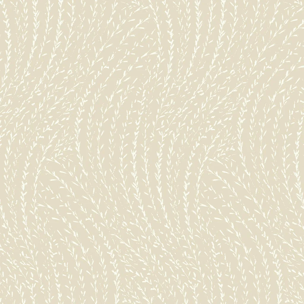 Willow Song wallpaper pattern swatch by York Wallcoverings (SKU LL3219) in a beige and cream color palette.