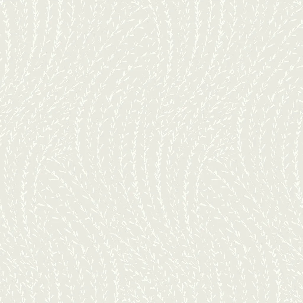 Willow Song wallpaper pattern swatch by York Wallcoverings in white and cream, SKU LL3222.