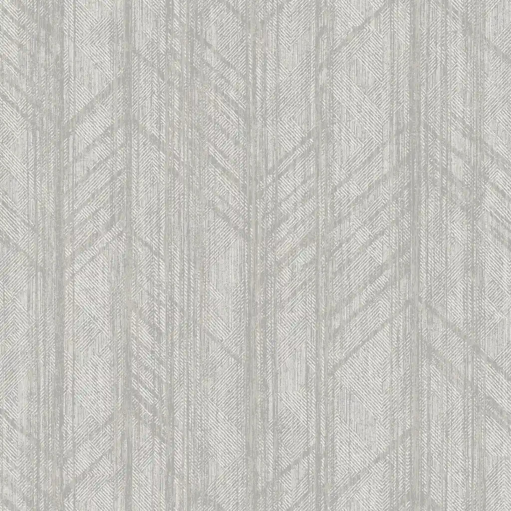 Close-up of a light grey Winthrop wallpaper pattern swatch by York Wallcoverings, SKU 4211-83521.