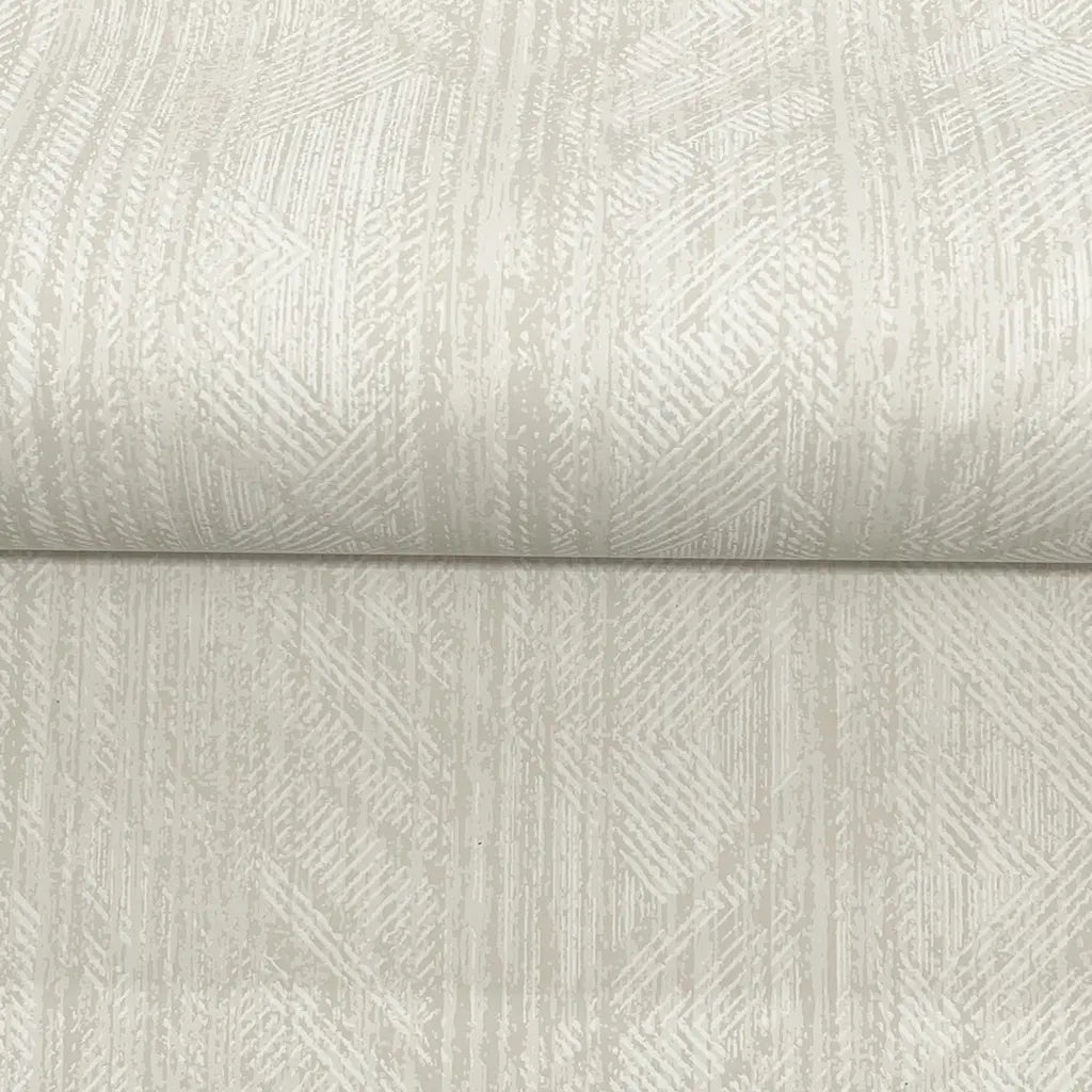 Close-up texture detail of Winthrop wallpaper in Warm Ivory by York Wallcoverings, highlighting its subtle woven pattern.