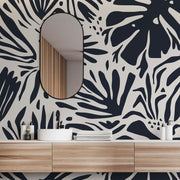 Bathroom - Bathroom with an amazing splash wallpaper