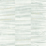 The York Wallcoverings Lithos Marble Wallpaper (56 SqFt) features a non-woven wallpaper design with horizontal streaks in varying shades of light gray and off-white. The pattern consists of textured, brush-like lines that create a sense of movement and depth, resembling the marble look of striated layers of stone or sediment.