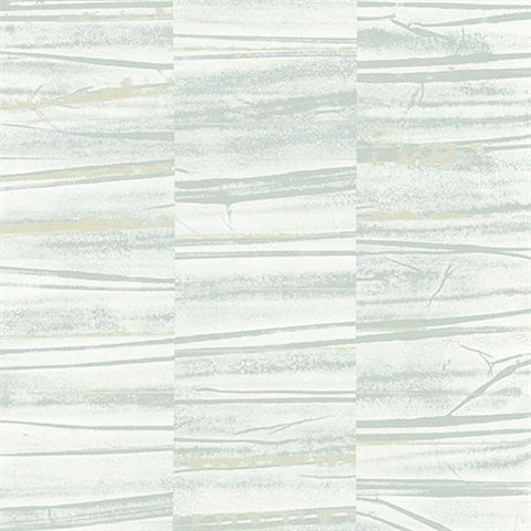 The York Wallcoverings Lithos Marble Wallpaper (56 SqFt) features a non-woven wallpaper design with horizontal streaks in varying shades of light gray and off-white. The pattern consists of textured, brush-like lines that create a sense of movement and depth, resembling the marble look of striated layers of stone or sediment.